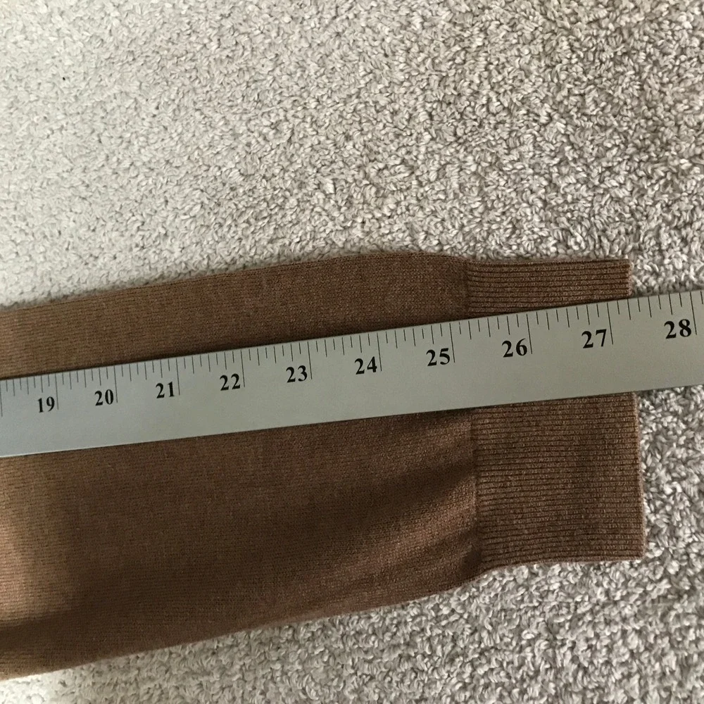 Paul Fredrick Sweater Polo Mens XL Camel Brown Silk Cotton Cashmere KMS203L